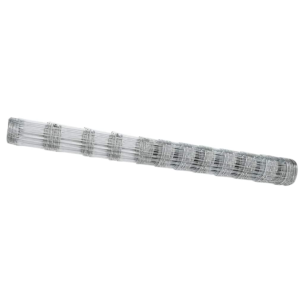 Vidaxl Weidezaun Silber 50 x 1,4 m aus verzinktem Stahl