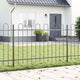 Vidaxl Gartenzaun grau 1,7 x 1 m pulverbeschichteter Stahl
