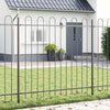 Vidaxl Gartenzaun grau 1,7 x 1,5 m pulverbeschichteter Stahl