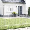 Vidaxl Gartenzaun weiß 1,7 x 1,5 m pulverbeschichteter Stahl