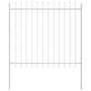Vidaxl Gartenzaun weiß 1,7 x 1,5 m pulverbeschichteter Stahl