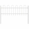 Vidaxl Gartenzaun weiß 1,7 x 0,6 m pulverbeschichteter Stahl