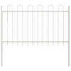 Vidaxl Gartenzaun weiß 1,7 x 1 m aus pulverbeschichtetem Stahl