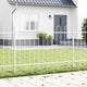 Vidaxl Gartenzaun weiß 1,7 x 1,2 m pulverbeschichteter Stahl