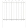 Vidaxl Gartenzaun weiß 1,7 x 1,5 m pulverbeschichteter Stahl