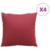 VidaXL Sofakissen 4 Stück weinrot 40x40 cm Stoff