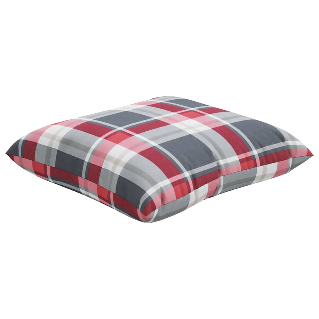 Vidaxx Sofakissen 4 Stück rot Karomuster 40x40 cm Stoff