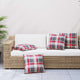 Vidaxx Sofakissen 4 Stück rot Karomuster 50x50 cm Stoff