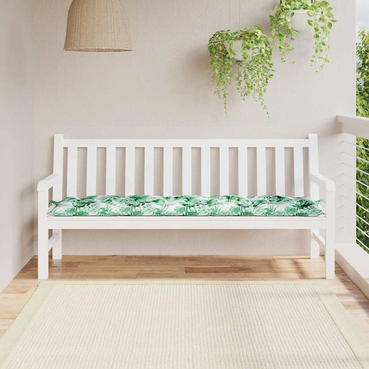 Vidaxx Gartenbankauflage 180x50x7 cm Oxford-Stoff mit Blattmuster