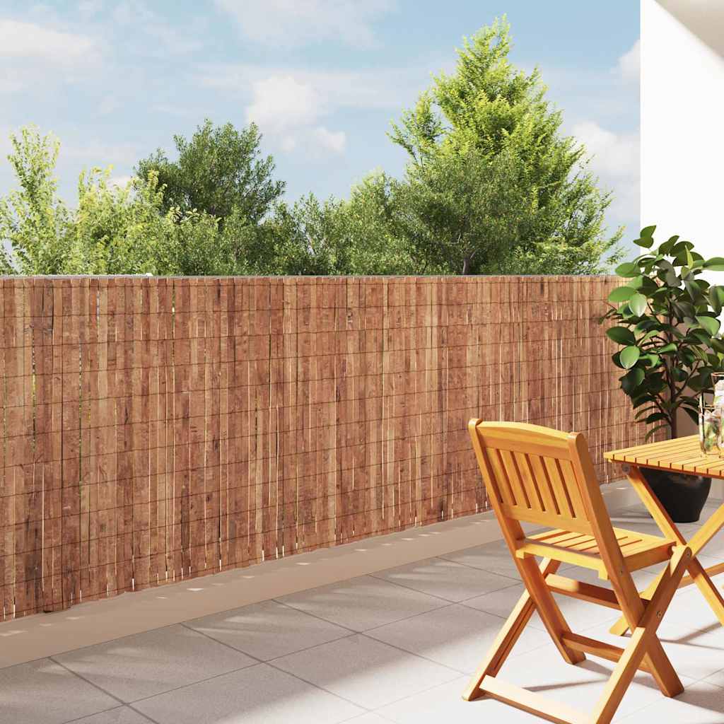 Vidaxl Rindenzaun braun 400 x 125cm Rinde