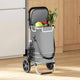 Vidaxl Einkaufswagen grau 36,5 x 46,5 x 100,5 cm Oxford-Stoff