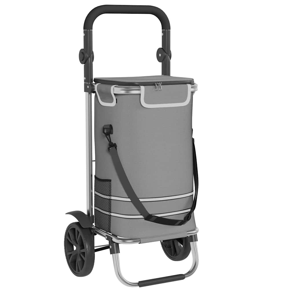 Vidaxl Einkaufswagen grau 36,5 x 46,5 x 100,5 cm Oxford-Stoff