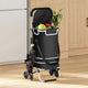 Vidaxl Einkaufswagen schwarz 47 x 39 x 100,5 cm Oxford-Stoff