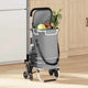 Vidaxl Einkaufswagen grau 47 x 39 x 100,5 cm Oxford-Stoff