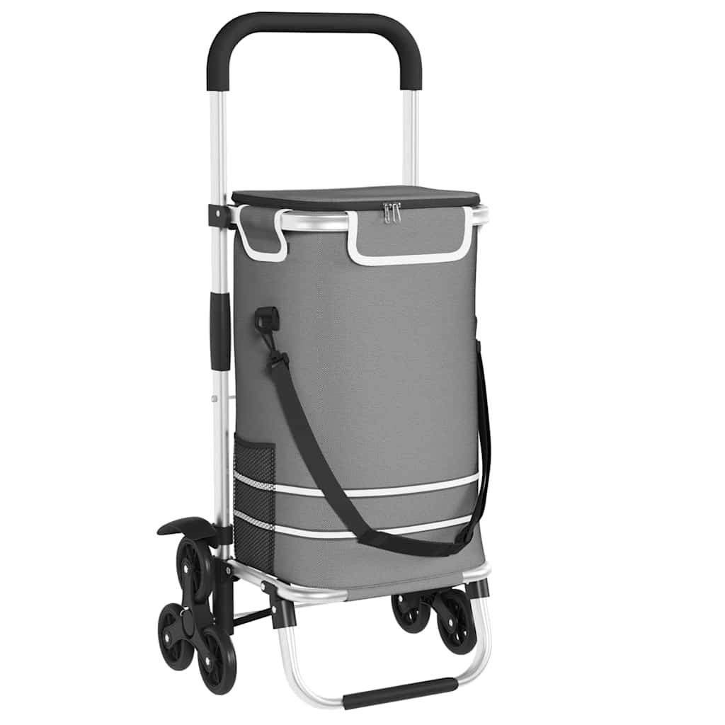 Vidaxl Einkaufswagen grau 47 x 39 x 100,5 cm Oxford-Stoff