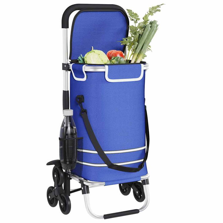Vidaxl Einkaufswagen blau 47 x 39 x 100,5 cm Oxford-Stoff