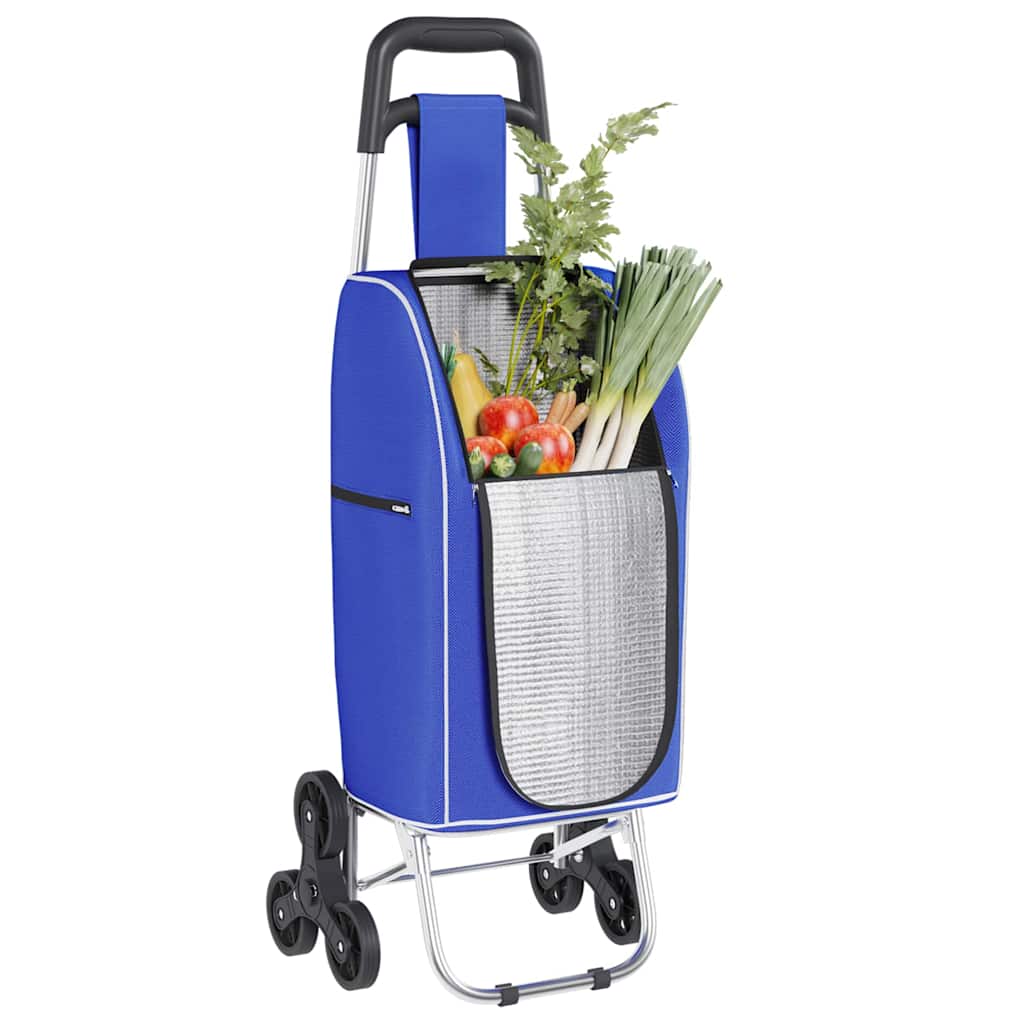 Vidaxl Einkaufswagen blau 39,5 x 33 x 93 cm Oxford-Stoff