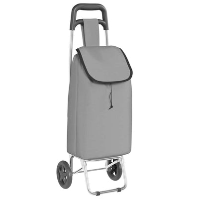 Vidaxl Einkaufswagen grau 35 x 28 x 92 cm Oxford-Stoff
