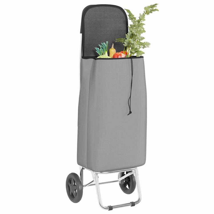 Vidaxl Einkaufswagen grau 35 x 28 x 92 cm Oxford-Stoff