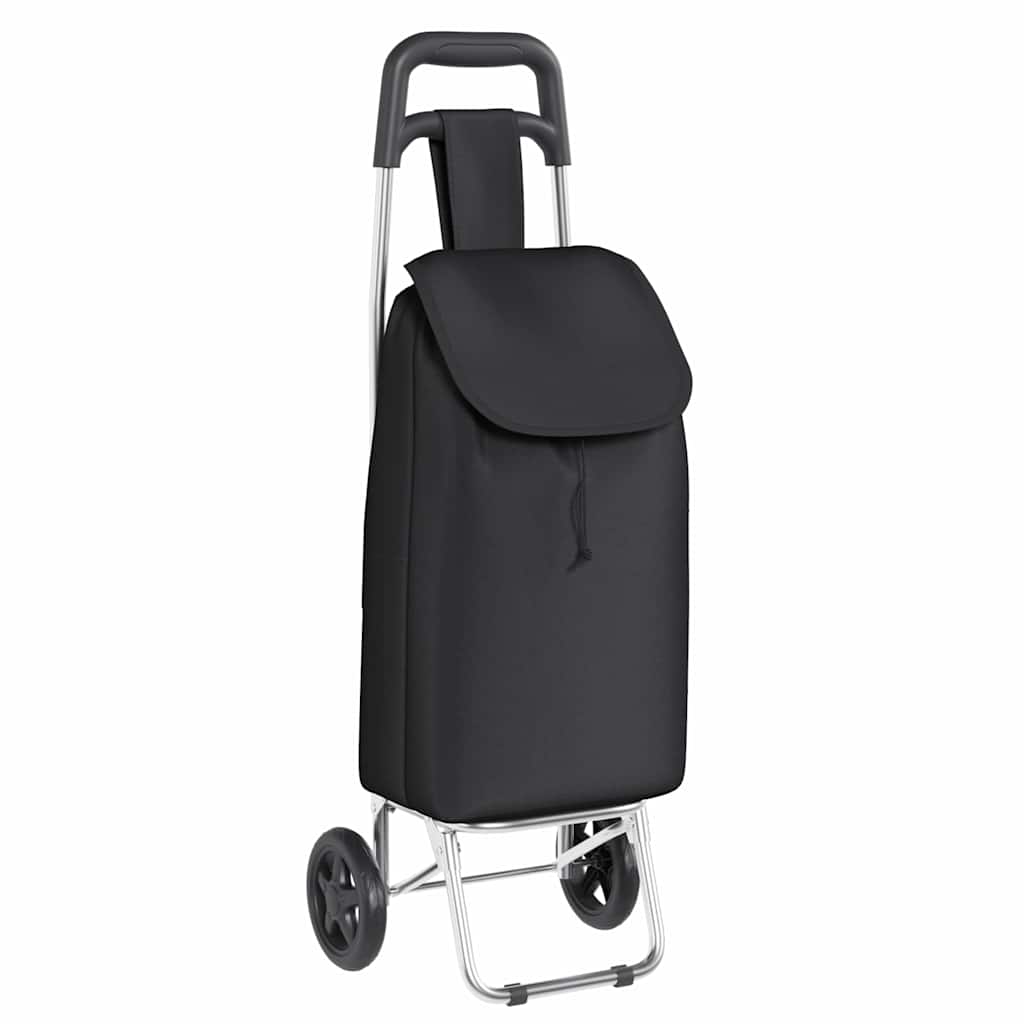 Vidaxl Einkaufswagen schwarz 35 x 28 x 92 cm Oxford-Stoff