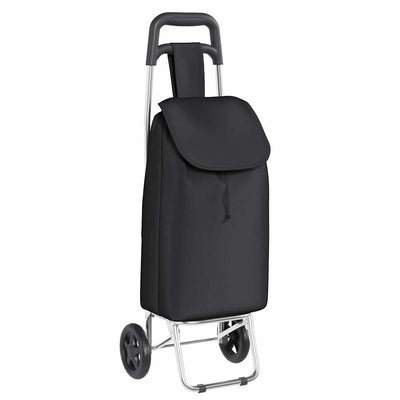 Vidaxl Einkaufswagen schwarz 35 x 28 x 92 cm Oxford-Stoff