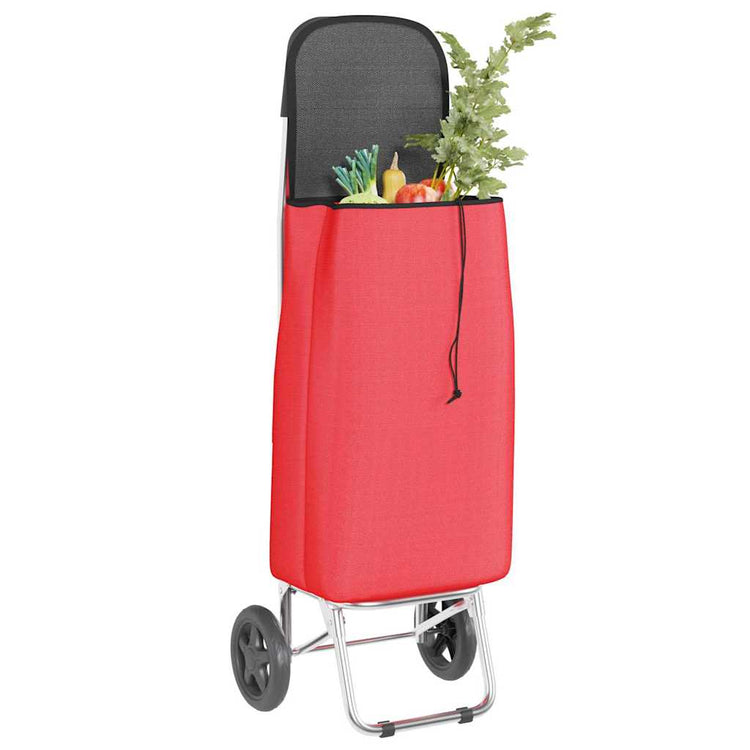 Vidaxl Einkaufswagen rot 35 x 28 x 92 cm Oxford-Stoff