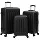 VidaXL Koffer mit Schloss 3 Stück schwarz 50 x 31 x 78 cm ABS-Kunststoff