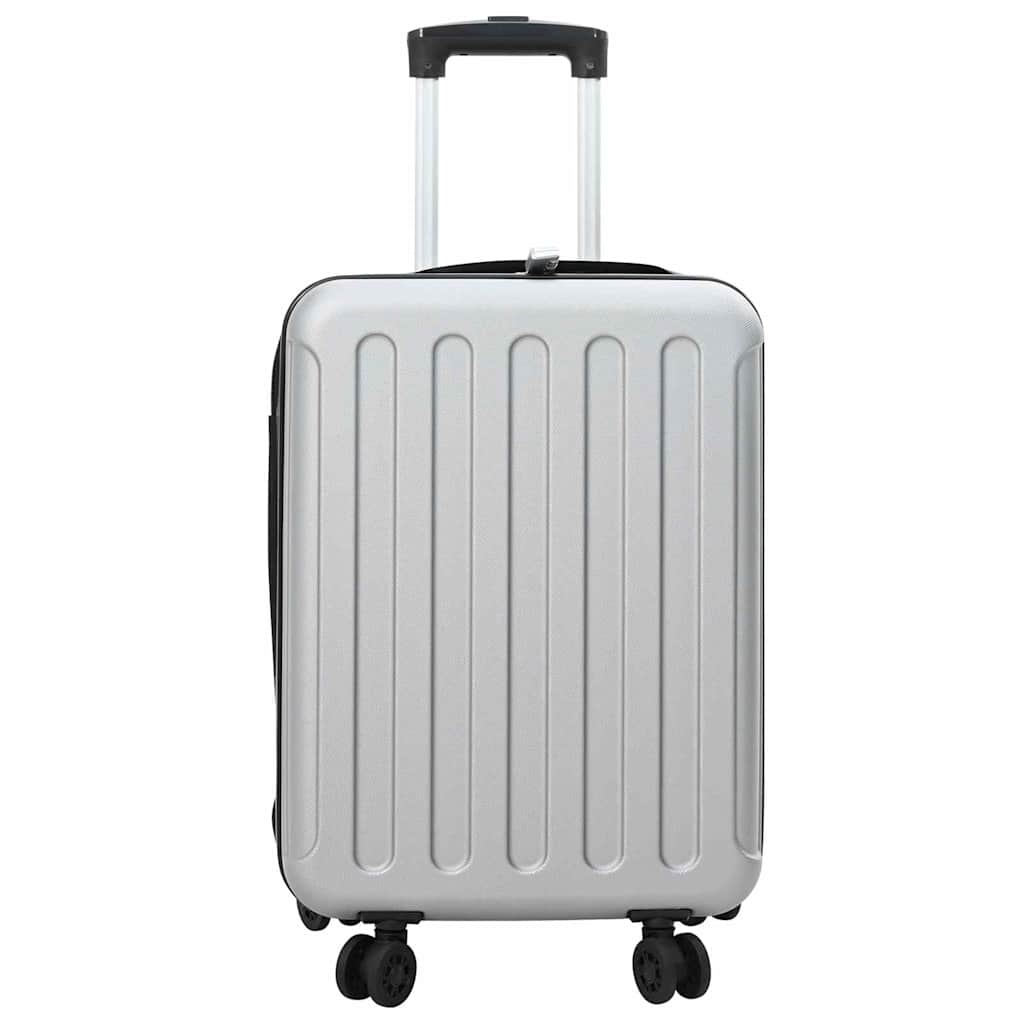 VidaXL Koffer mit Schloss Silber 34 x 23 x 55,5 cm ABS-Kunststoff