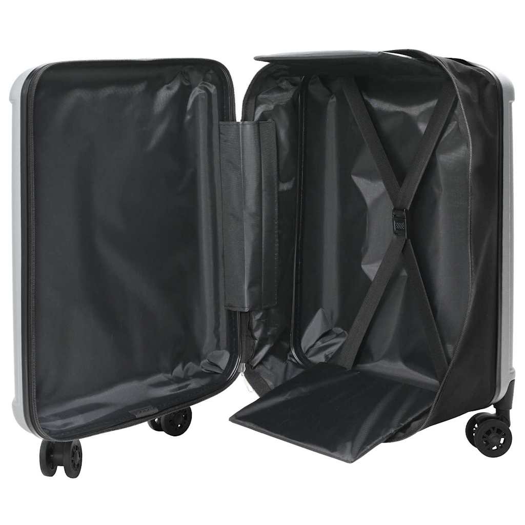 Vidaxx Koffer mit Schloss silber 43 x 27 x 66 cm ABS-Kunststoff