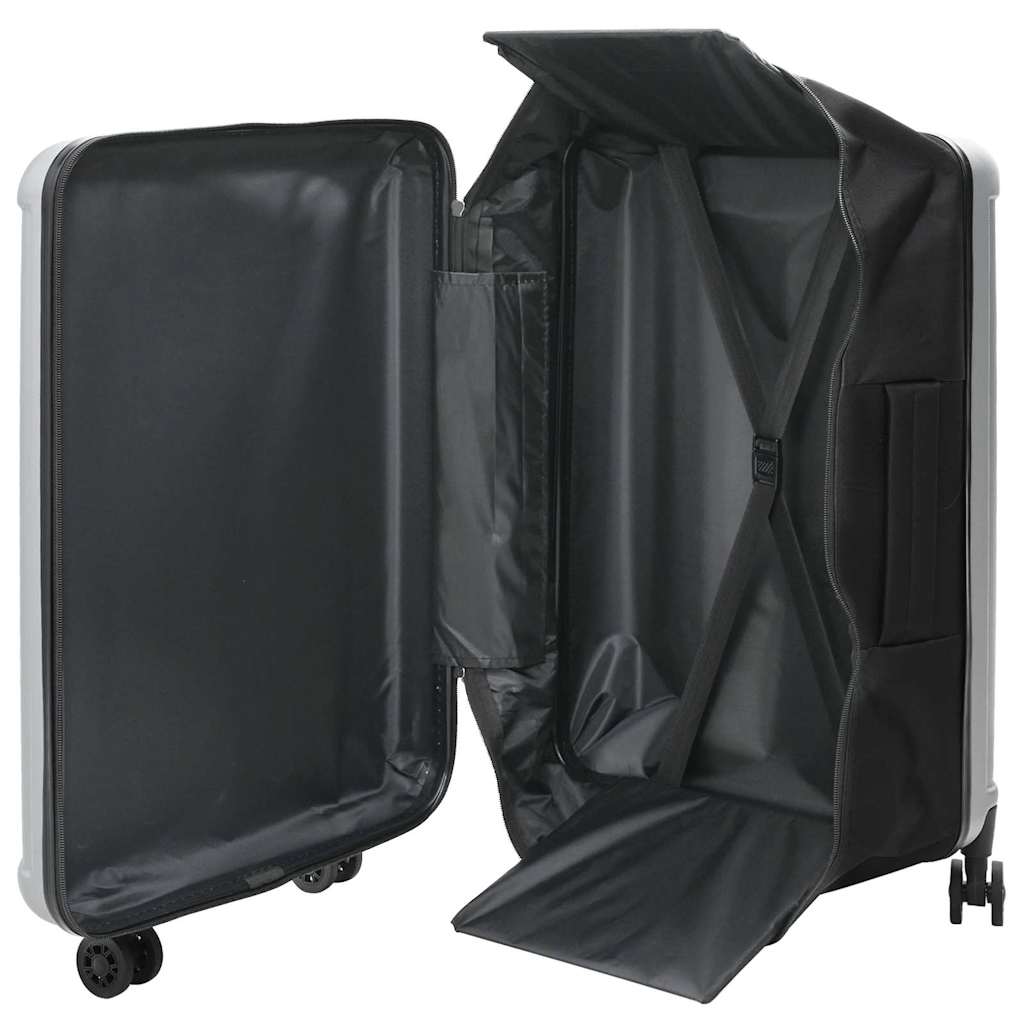 Vidaxx Koffer mit Schloss silber 50 x 30 x 76 cm ABS-Kunststoff