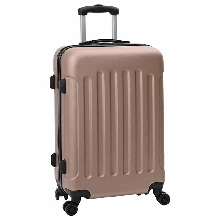 Vidaxxl Koffer mit Schloss 3 Stück Roségold 50 x 31 x 78 cm ABS-Kunststoff