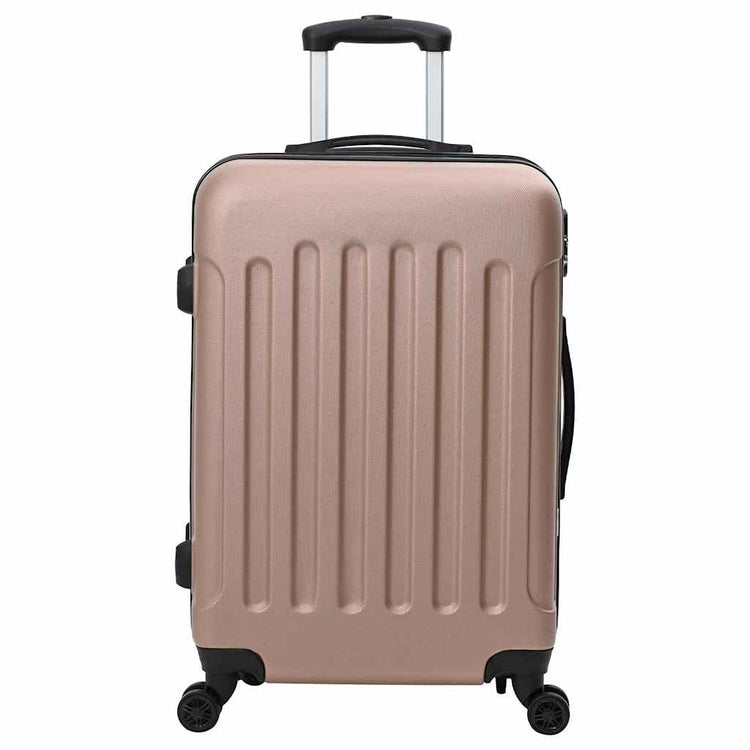 Vidaxxl Koffer mit Schloss 3 Stück Roségold 50 x 31 x 78 cm ABS-Kunststoff