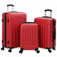 Vidaxx Koffer mit Schloss 3 Stück rot 50 x 31 x 78 cm ABS-Kunststoff