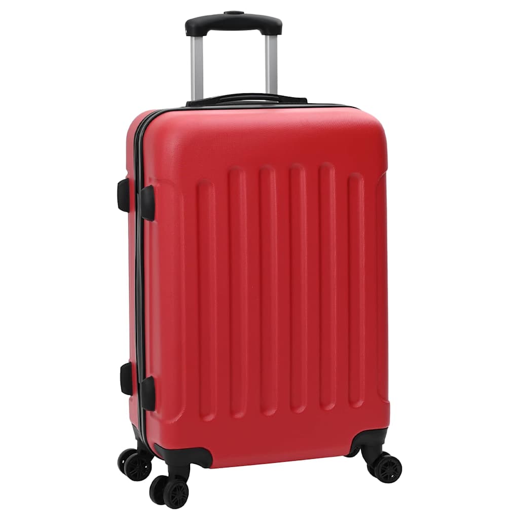 Vidaxx Koffer mit Schloss 3 Stück rot 50 x 31 x 78 cm ABS-Kunststoff