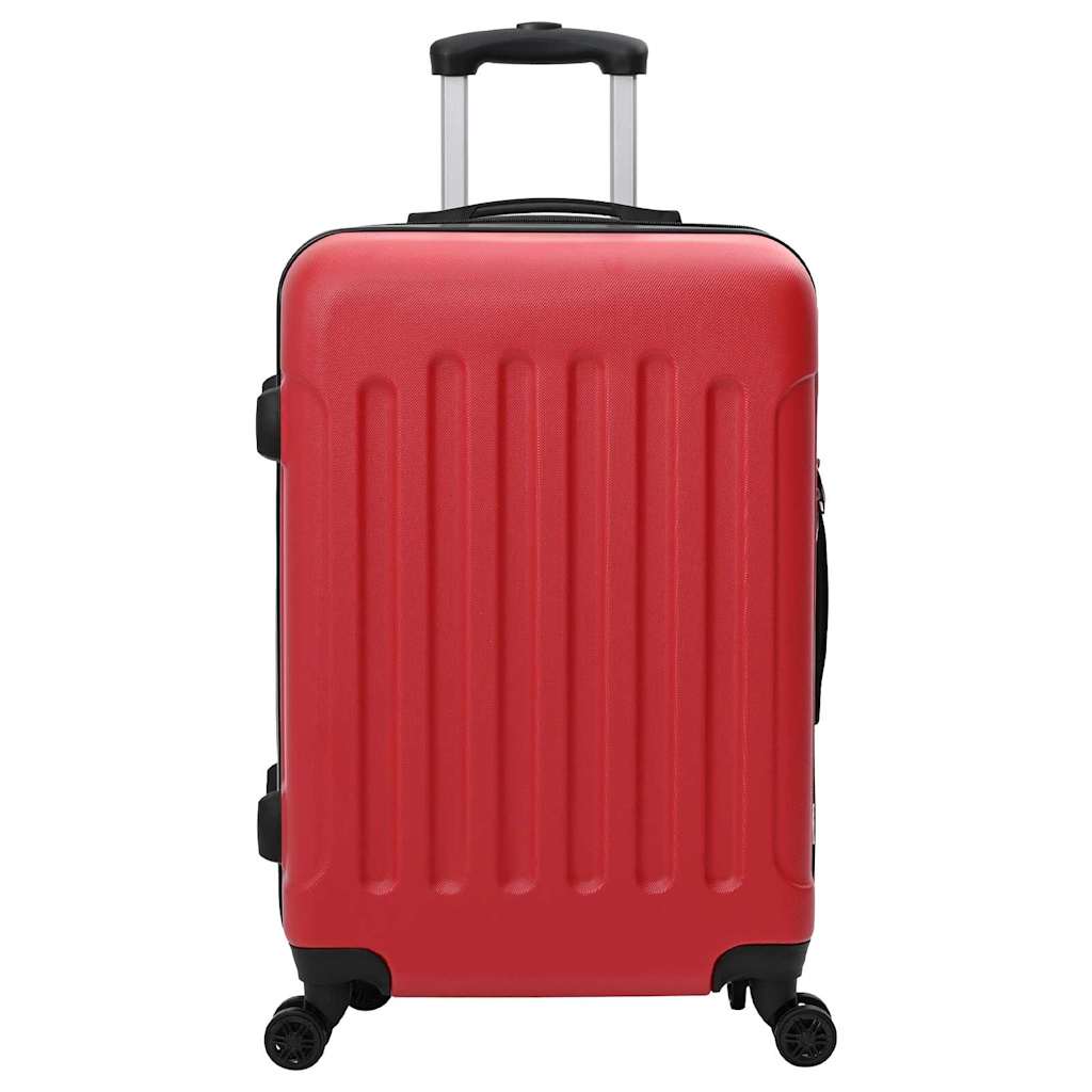 Vidaxx Koffer mit Schloss 3 Stück rot 50 x 31 x 78 cm ABS-Kunststoff