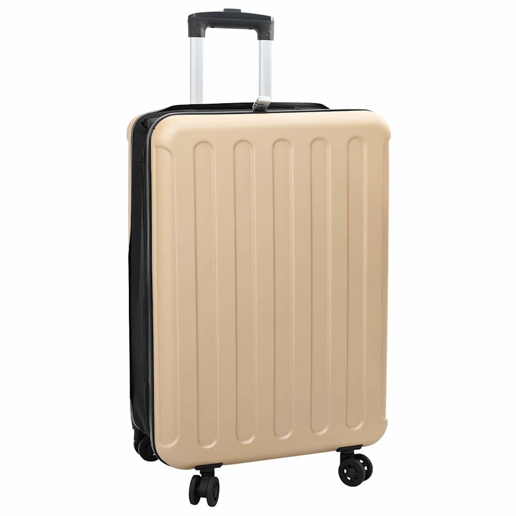 VidaXL Koffer mit Schloss Champagner 43 x 27 x 66 cm ABS-Kunststoff