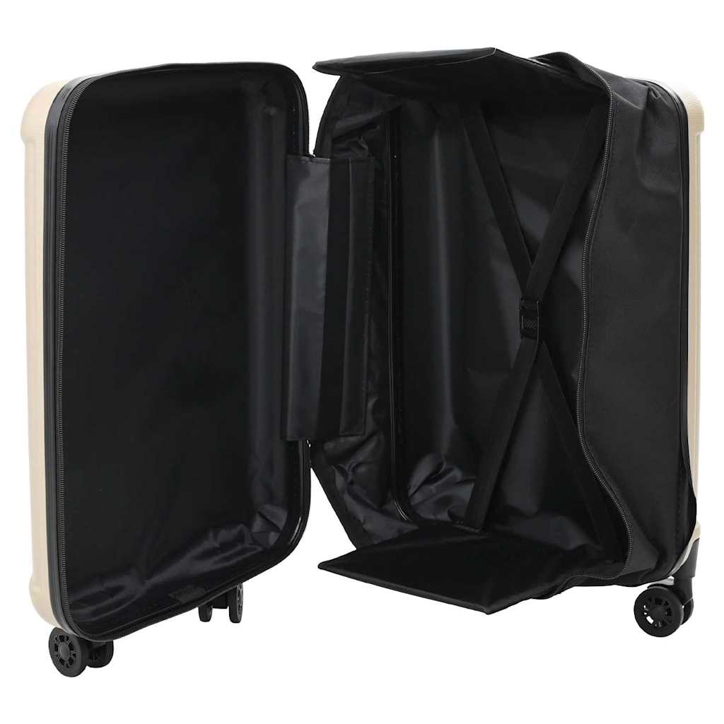 VidaXL Koffer mit Schloss Champagner 43 x 27 x 66 cm ABS-Kunststoff