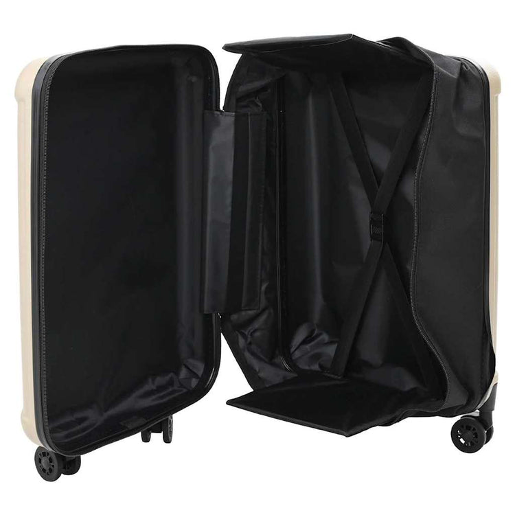 VidaXL Koffer mit Schloss Champagner 43 x 27 x 66 cm ABS-Kunststoff