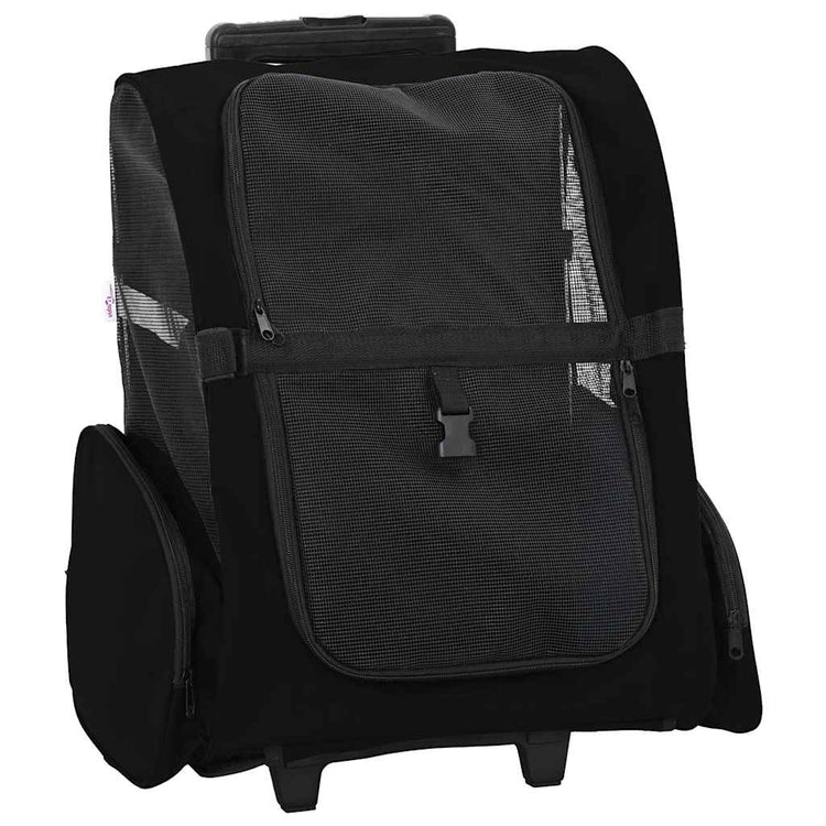 Vidaxx Haustierwagen 3-in-1 48x32x (57-106) cm Oxford-Stoff schwarz