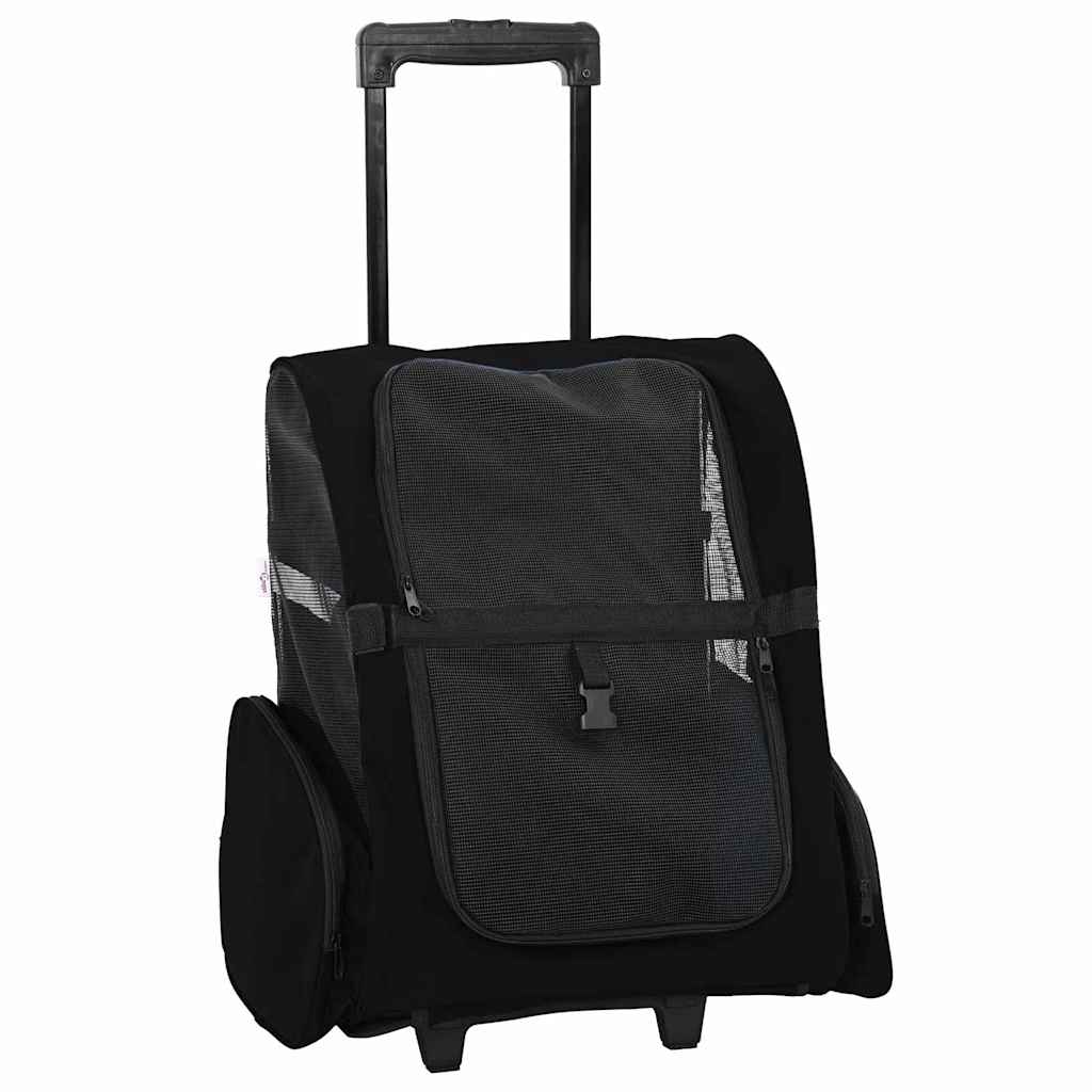 Vidaxx Haustierwagen 3-in-1 48x32x (57-106) cm Oxford-Stoff schwarz