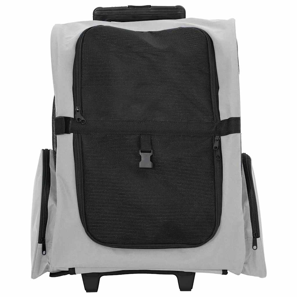 Vidaxx Haustierwagen 3-in-1 48x32x (57-106) cm Oxford-Stoff grau