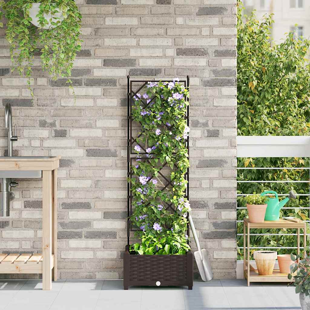 Vidaxx Gartenblumentopf braun 40 x 40 x 125,5 cm Stahl