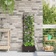 Vidaxx Gartenblumentopf braun 40 x 40 x 125,5 cm Stahl