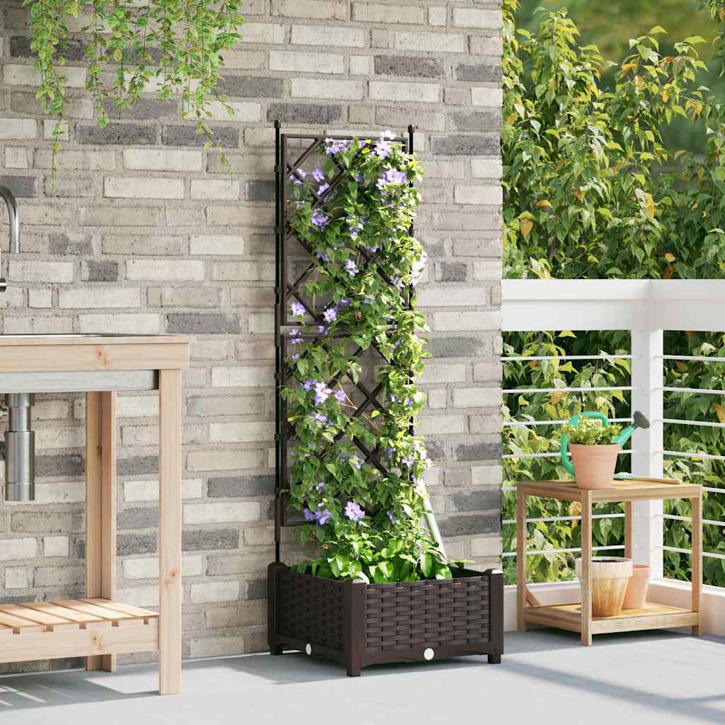 Vidaxx Gartenblumentopf braun 40 x 40 x 125,5 cm Stahl