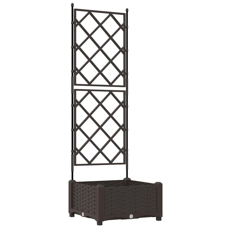 Vidaxx Gartenblumentopf braun 40 x 40 x 125,5 cm Stahl