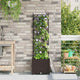 VidaXL Gartenblumentopf braun 40 x 40 x 143 cm Stahl