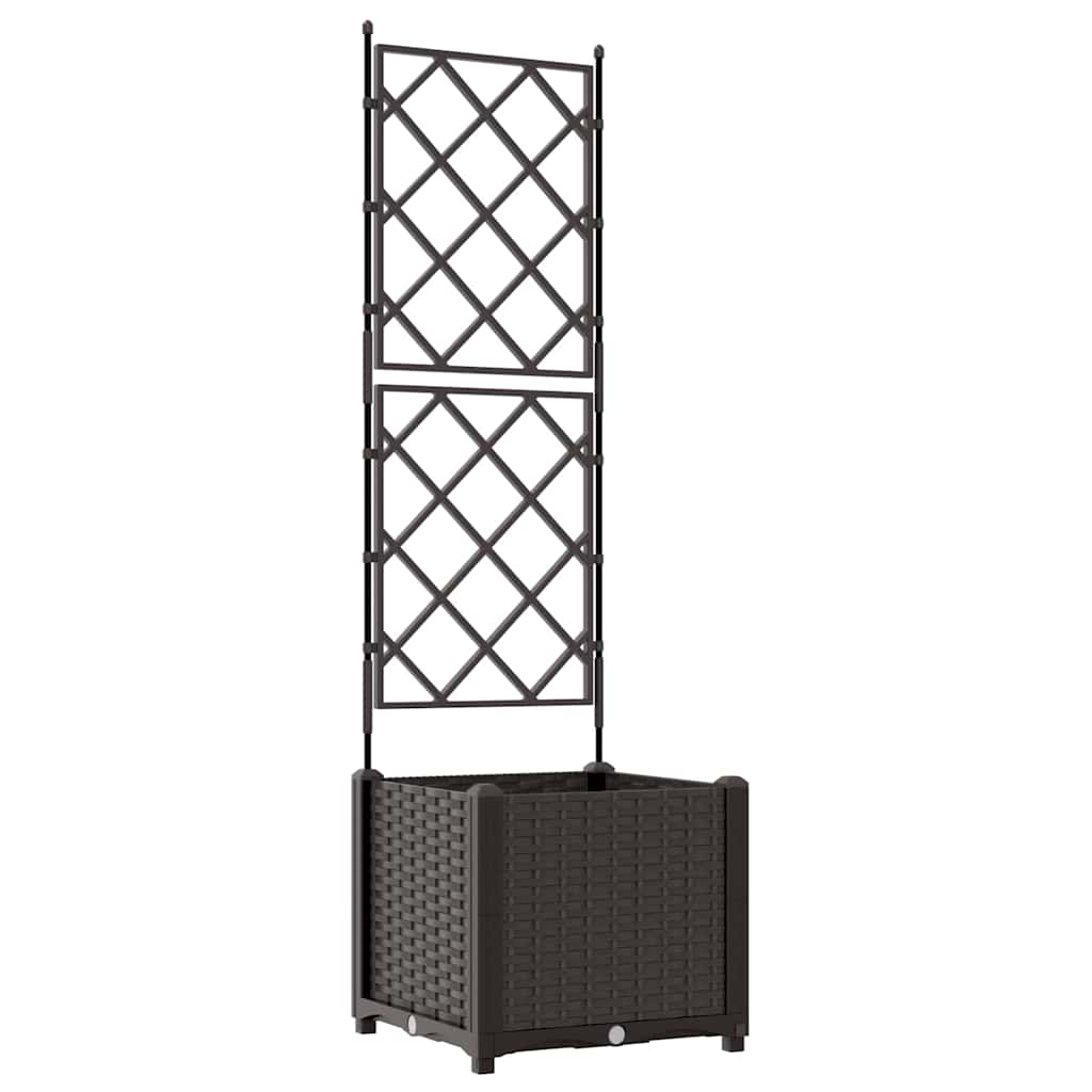 VidaXL Gartenblumentopf braun 40 x 40 x 143 cm Stahl