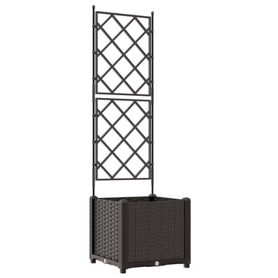 VidaXL Gartenblumentopf braun 40 x 40 x 143 cm Stahl