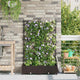 Vidaxxl Gartenblumentopf 2 Stück braun 80 x 40 x 125,5 cm Stahl