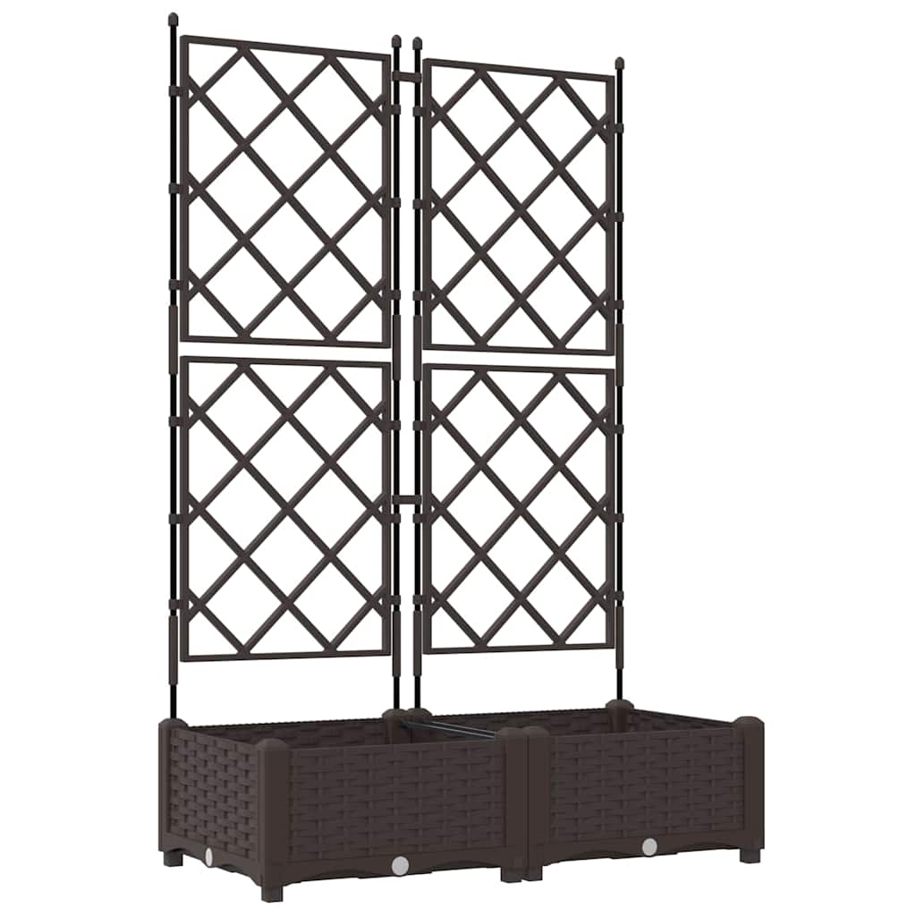 Vidaxxl Gartenblumentopf 2 Stück braun 80 x 40 x 125,5 cm Stahl